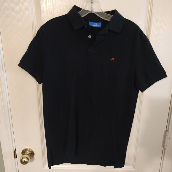 Jim Thompson Navy Polo Shirt Size M with Red Logo - Picture 2 of 7